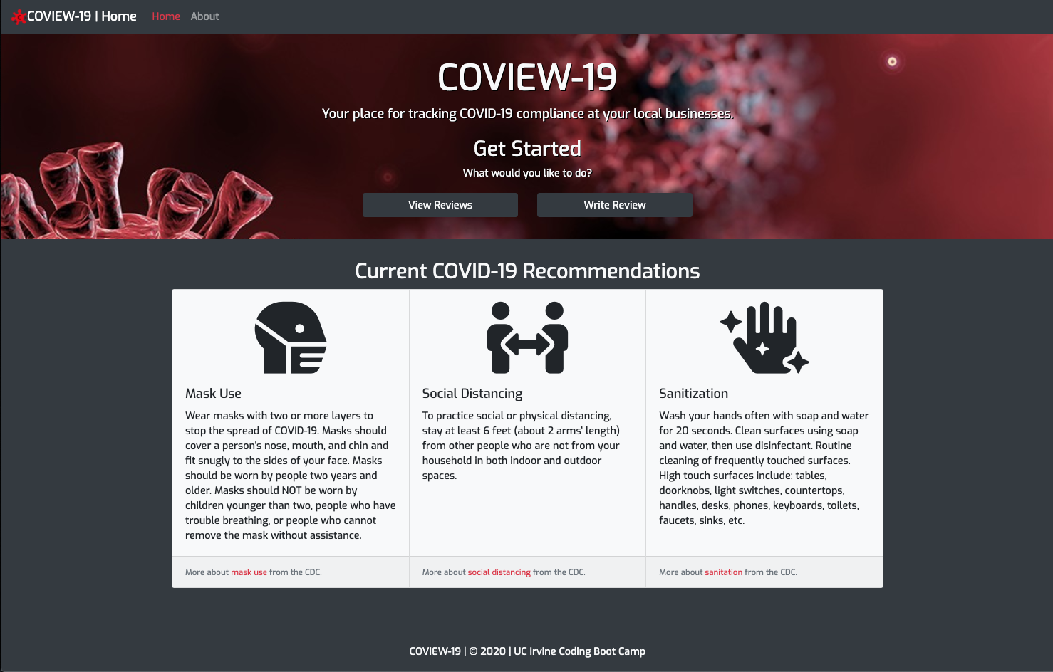 COVIEW-19 Home
